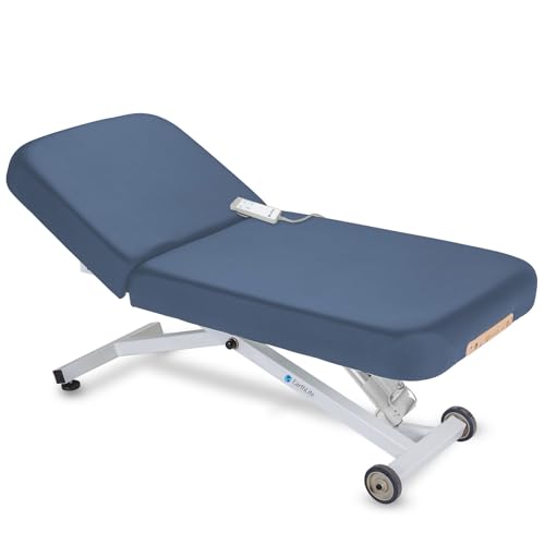 Image of EarthLite Ellora Electric Lift Massage Table with Electric Tilt, Made in USA, 32 inch x 73 inch, Mystic Blue
