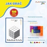 Playmags Braine Cube with Braine Cube Challenge Cards, Building Blocks for Creative Open-ended Play, Zabawki edukacyjne dla dzieci w wieku 3 lata +