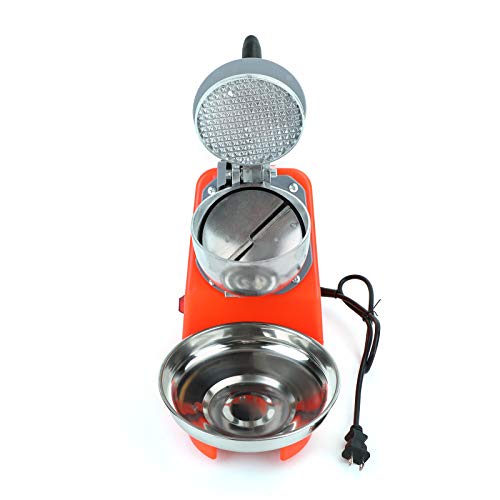 Topteng Ice Shaver Machine, Electric Ice Shaver, Ice Crusher Shaver Machine, Snow Cone Maker Machine Silver 143lbs/hr for Home and Commercial Use