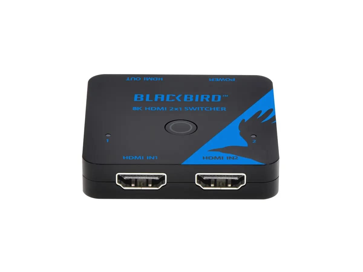 Monoprice 2x1 HDMI Switch, 8K@60Hz, 4K@120Hz, 48Gbps, HDMI 2.1, HDCP 2.3, HDR10+ and Dolby Vision, Low Latency Support - Image 2