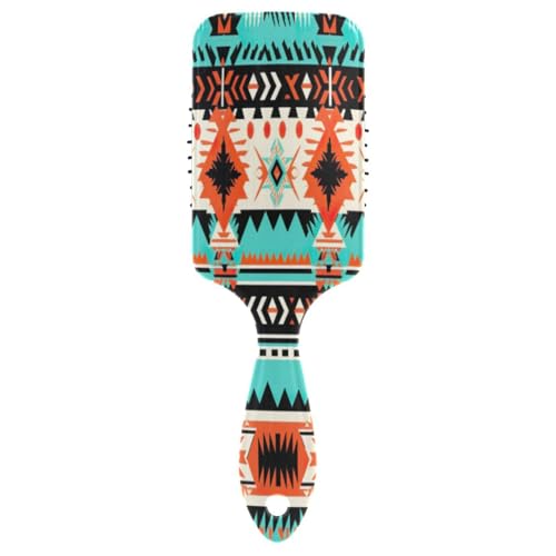 Jihqo Detangling Hair Brush Aztec Navajo Paddle Hairbrush with Soft Bristles for Women Men Massaging Scalp