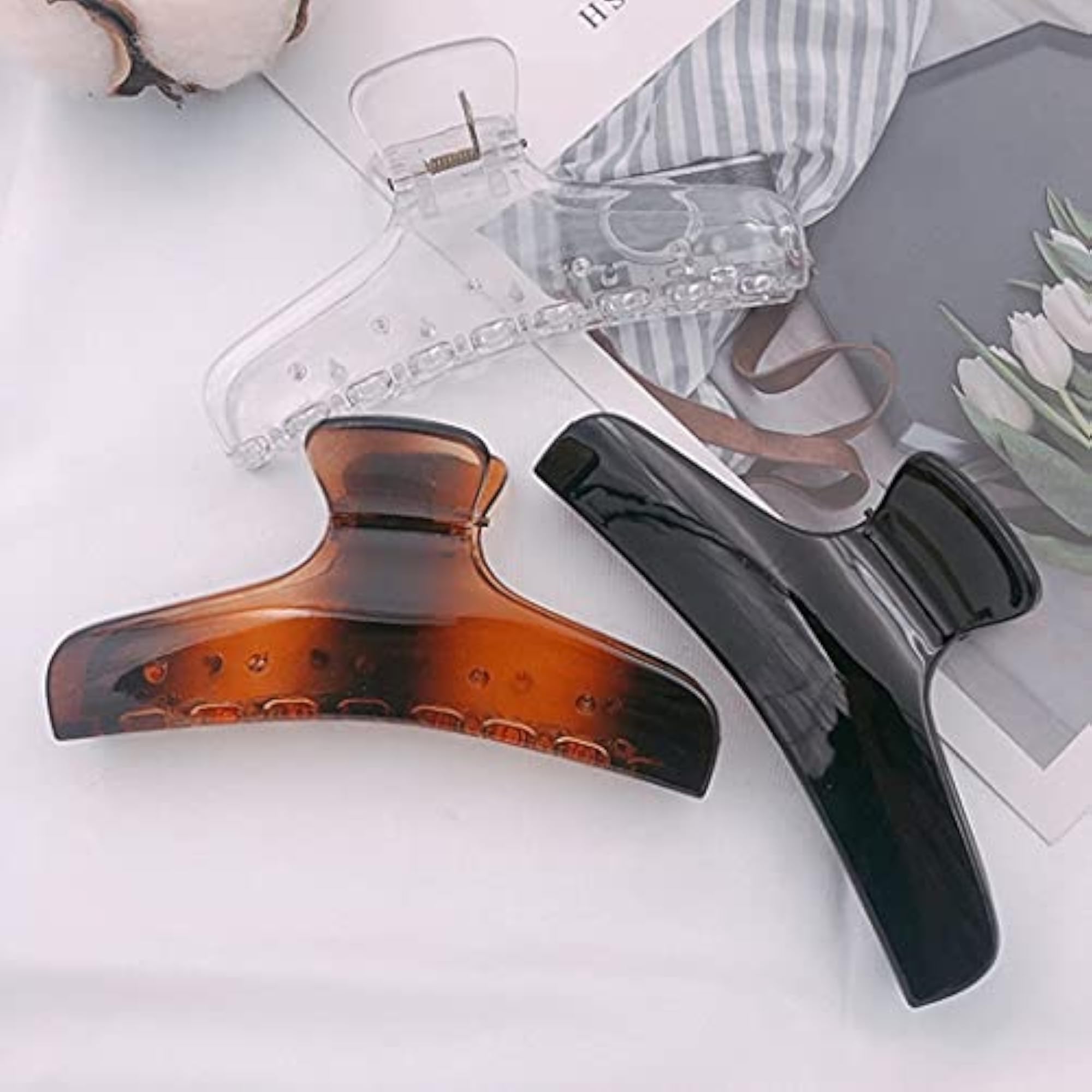 Lightweight Resin Hair Claw Clips 6PCS Set