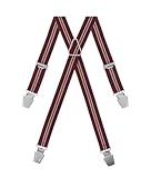 Fascia sottile 25 mm Gaspard Spalline sottili in X parallelo Bordeaux e Blu
