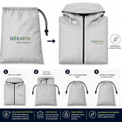 Image of D-EARTH Premium Sun + Air pollution Protection Jacket for Women