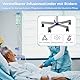 Verstellbarer Infusionsständer mit Rädern, Infusionsständer aus Edelstahl mit Griff und Ablage, Infusionsständer mit 4 Haken und 3 Infusionsbeutelhaltern für die häusliche Krankenhauspflege