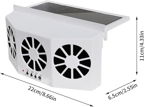 Miniatura 2 de Riloer Ventilador de coche alimentado por energía solar, extractor de automóvil con energía solar, radiador de automóvil, elimina el olor peculiar