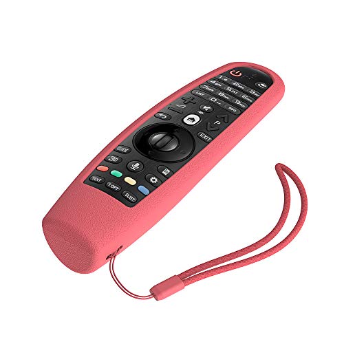 Sikai Shockproof Silicone Case For Lg An-Mr600 / Lg An-Mr650 / An-Mr18Ba / An-Mr19Ba Magic Remote Battery Cover Protective Skin Holder Washable Dirt-Proof Anti-Lost With Remote Loop (Red) #TOP4