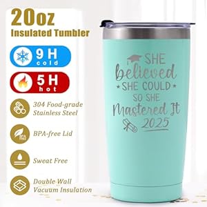 Lifecapido Graduation Gifts, Graduation 20oz Tumbler with Keychain, High School College Masters Degree PhD Graduation Gifts for Women Her Sister Friends Classmates, Green Lifecapido Graduation Gifts Graduation 20oz Tumbler with Keychain High School College Masters Degree PhD Graduation Gifts for Women Her Sister Friends Classmates Green