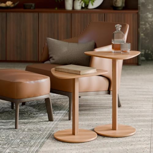 Mesa Mesinha Centro Lateral Organica 2 Un Mdf Madeira Novas (Natu...