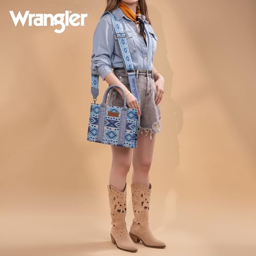 Image of Wrangler Aztec Tote Bag for Women Boho Shoulder Purses and Handbags