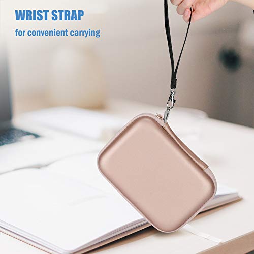 Image of ProCase External Hard Drive Travel Case for 2.5 inch HDD /SSD -Rosegold | Fits Seagate Portable, Samsung T9, WD Elements, My Passport, Toshiba Canvio Basics, 1TB-5TB Drives, USB 3.0 HDD /SSD Storage