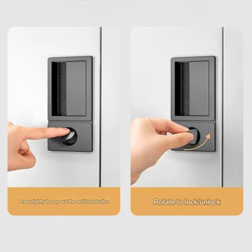 Serrure de porte invisible mécanisme push-pull loquet encastré plat