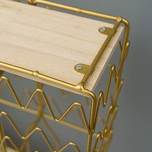 Soporte de vino metálico montado en pared para 2 botellas miniatura 6