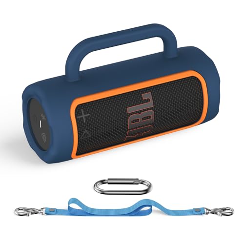 �V���R���|�[�^�u���J�o�[ JBL Grip Bluetooth�X�s�[�J�[�Ή� �\�t�g ���h�~ �ϏՌ� �|�[�^�u�� �g���x���ی�J�o�[ �X�g���b�v&�J���r�i�t�� (�f�B�[�v�u���[)