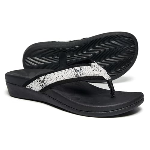 Image of Orkii Womens Plantar Fasciitis Feet Sandals, Best Orthotic Flip Flops With Arch Support, Comfortable Walking Sandals