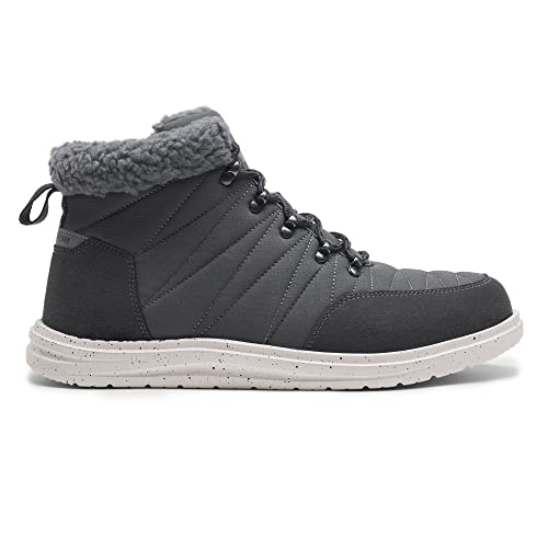 Bruno Marc Men's Winter Snow Boots Outdoor Warm Lightweight Walking Casual Boots,GREY,Size 11 US SBBO2213M