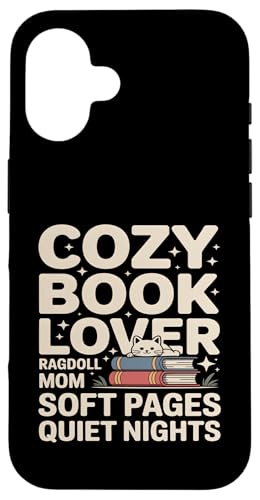 Cozy Book Lover Ragdoll Mom �\�t�g�y�[�W �Â��Ȗ� �X�}�z�P�[�X iPhone 16 �p