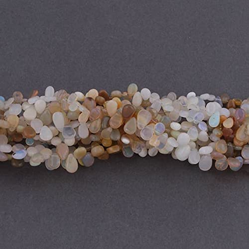 Opale d'Éthiopie naturelle en perles poires lisses, le cadeau idéal pour créer un bijou unique