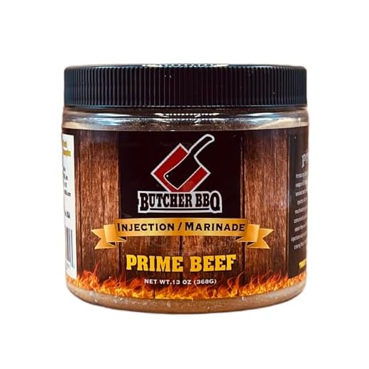 Butcher BBQ Prime Beef Injection, BBQ Marinade for Tender & Juicy Brisket, Competition-Grade Seasoning, Gluten Free, 13 oz Jar