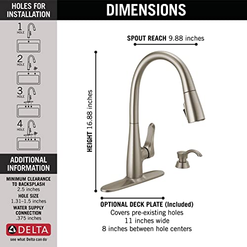 Delta 19756Z-Spsd-Dst Dunsley Kitchen Faucet, Spotshield Stainless #TOP3