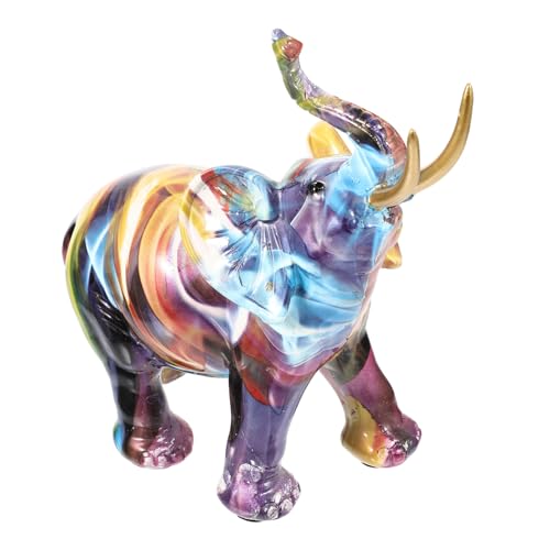 Toyvian Elefanten Skulptur Bunt Graffiti Kunst Kunstharz Elefant Kreative...