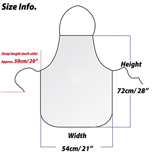 Vipbuy Lot de 2 pcs Anime personnage de dessin animé de Hero tabliers, Funny sexy tabliers de cuisine pour couples fantaisie cadeaux, Matériau imperméable, noir/blanc, Naked Man + Bikini Girl – vue 3