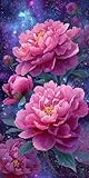 Diamond Painting Erwachsene Groß 60x120cm, Diamant Painting xxl Bilder Malerei Kits Blumen Sterne, 5D Diamond-Painting Bastelset, DIY Full Drill Basteln Erwachsene, Geschenk Wanddeko lgl3-731