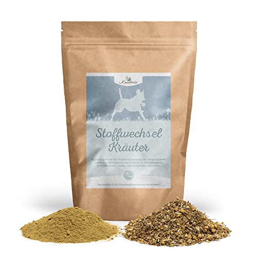 Krauterie Stoffwechsel Kräuter für Hunde (250 g) - geschnitten - Ergänzungsfuttermittel für Hunde aus wertvollen und sehr hochwertigen Kräutern (ohne Zusätze)