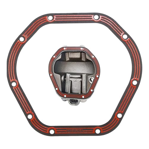 Image of Differential Cover Gasket, LLR-D044 High Temperature Resistant Transmission Gaskets, Perfect Fit Leak-proof Gaskets Replacement, Compatible with Jeep Ford GMC Axle Dana 60 50 70 (Red)