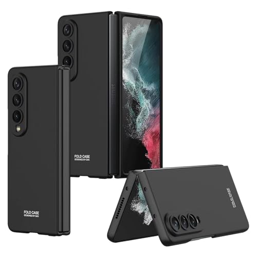 Image of TechTrendz Matte Case Compatible with Samsung Galaxy Z Fold 4 Hard PC Cover Full Body & Camera Lens Protection Cover for Galaxy Z fold 4 (Black)