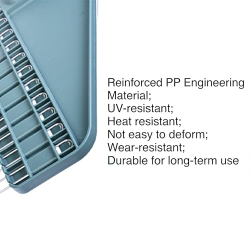 YEELOR Rasenrechen für Blätter, Gartenrechen mit 43,2 cm Kopf – 167,6 cm Edelstahlgriff für Hof, Rasen, Strauch, Gartenbeete, Geflügelhaus