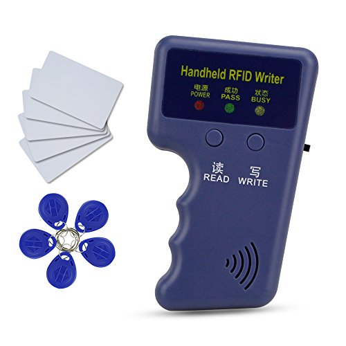 HFeng NEUE 125 Khz Hand RFID Kopierer Kartenleser Schriftsteller Duplizierer Programmierer + 10 stücke EM4305 / T5577 schlüssel karte token tags