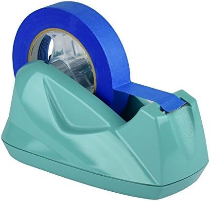 AcrimetPremium Desktop Tape Dispenser Jumbo, Plastic, Non-Skid Base (Heavy Duty) (Solid Green Color)