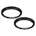 PATIKIL 43mm-46mm Metal Step Up Ring, 2 Pack Camera Lens Filter Adapter Ring Aluminum Filter Adapter Ring for Camera Lenses Hood, Black