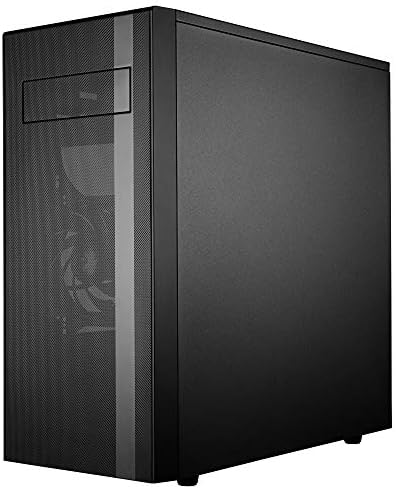 Cooler Master MasterBox NR600 obudowa ATX Mid-Tower PC z panelem bocznym ze szkła hartowanego, wiele konfiguracji przepływu powietrza, 2 x 120 mm wstępnie zainstalowane wentylatory, zarządzanie