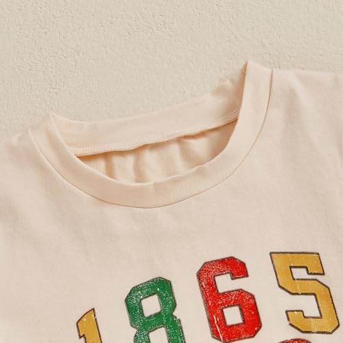 Image of Kids Juneteenth T-Shirt for Toddler Boys Girls Coquette Bow 1865 Black History Celebrate American African Freedom Top