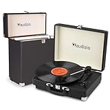 Valise RC32 noire assortie, rigide et rembourrée, capacité 30 vinyles 12