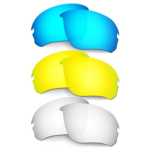 Lentille pour Oakley Flak Draft rechange lunettes de soleil bleu or titane
