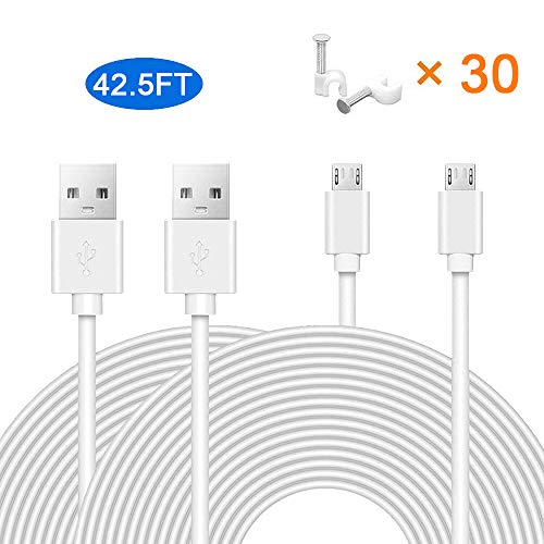 MOYEEL 42.5Ft(13M) Power Extension Cable for Wyze Cam/Wyze Cam Pan, Blink XT Cam