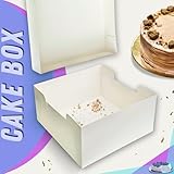 PACK N TRADE White Cake Box 12 inch, Pack of 10 Square Cardboard Cake Boxes with lids (12 x 12 x 6 Inches), Ideal for Safely Carrying and Transporting Cakes - Image 5
