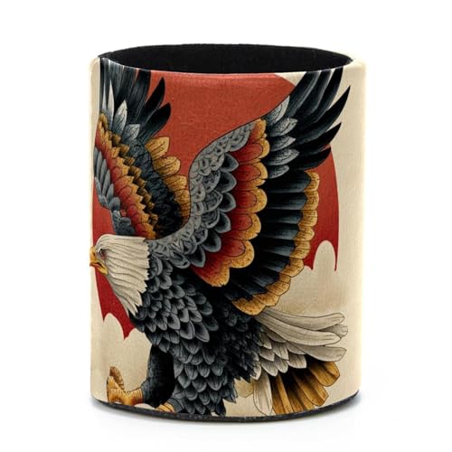 CDGIRUOWUNV Vintage Eagle Pencil Holder, Pencil Cup for Desk, Makeup Brush Holder Cup for Kids Desk Organizer for Office, Classroom, Home