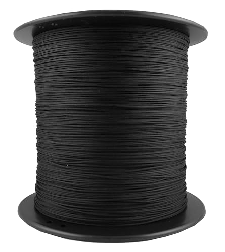 Schnur für Plissee 22m – Spannschnur 0,8 mm – Universell für Plissees, Rollos & Jalousien – Ersatzschnur & Zubehör für Plisseesysteme, (Schwarz)