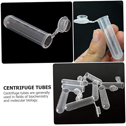 Ultechnovo 150 Pcs Centrifuge Tube Glass Test Tubes Vial With Cap High Centrifuge Tubes Ultracentrifuge Tubes 5Ml Centrifuge Tube Plastic Centrifuge Test Tubes Centrifugal Tube With Cover #TOP7