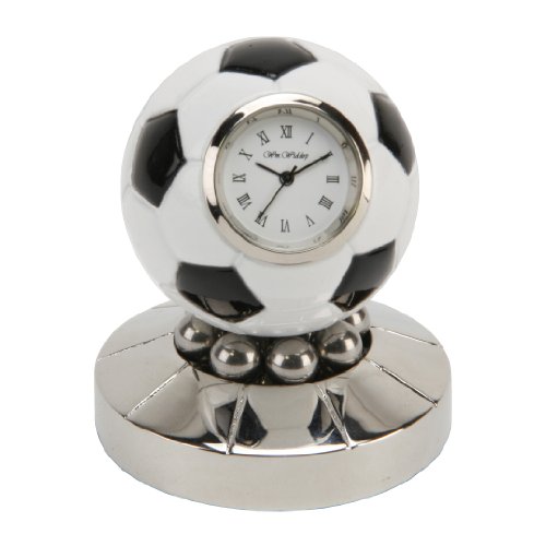 Image of Black and White Football Miniature Clock