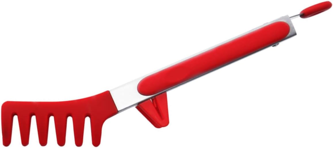 Alipis Ergonomic Pasta Tong Reusable Silicone Food Clip Heat Resistant for Kitchen Home Outdoor Barbecue