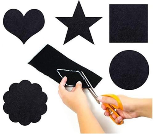 5PCS Black Self Adhesive Felt Sheets, Soft Velvet Sticky Back Felt for Jewelry Box and Drawer Liner, Art and Craft Making(A4 Size) - Thumbnail 4