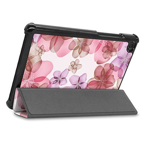 Gylint Lenovo Tab M8 Tb-8505F Case, Smart Case Trifold Stand Slim Lightweight Case Cover For Lenovo Tab M8 Tb-8505F / Tb-8505X Tablet Pink Flower #TOP5