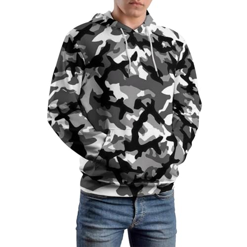 Men's Camo Print Graphic Hoodie Casual Sports Pullover Autumn Winter Streetwear3