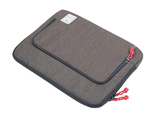 TROIKA Borsa per laptop Black Business Carry 2 per laptop fino a 14 pollici, protezione dagli impatti, scomparto per cavi per accessori, con cinghie elastiche, maniglia per il trasporto, passante per