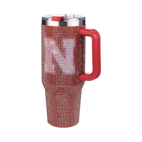 Image of The Memory Company Officially Licensed 40oz TC Bling Game Day Tumbler with Vintage Logo, University of Nebraska, Lincoln